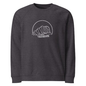 Unisex organic raglan sweatshirt